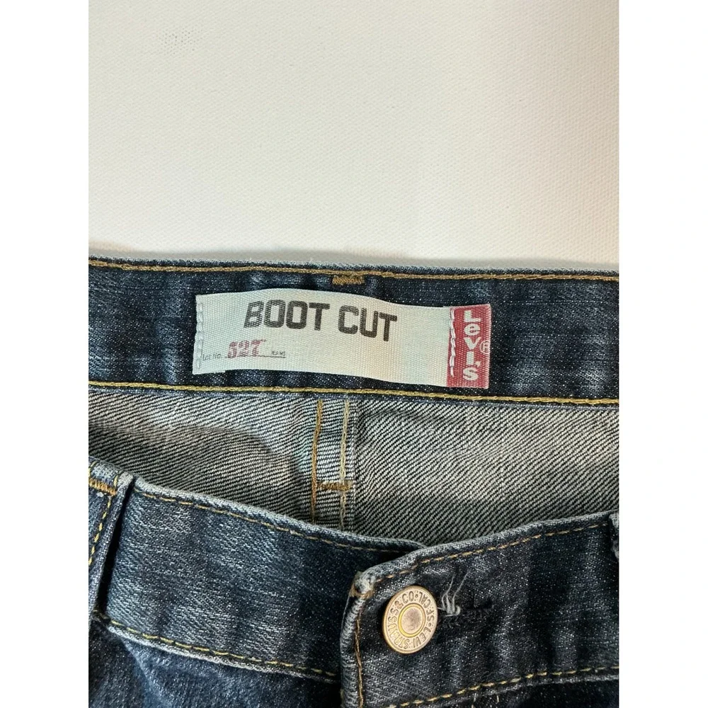 Levi's 527 Slim Bootcut Men's Jeans Dark Wash Denim Blue Cowboy Size 34x34